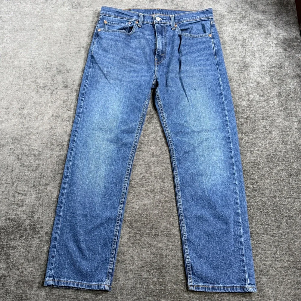 Levis 505 Regular Fit Mens Jeans 34x30 Medium Wash‎ Blue Straight Leg 00505-3172